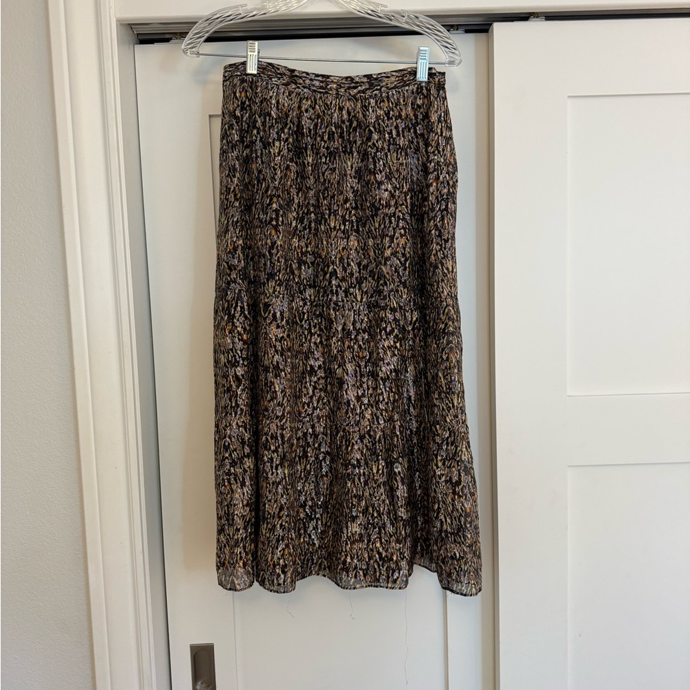 ba&sh Black and Brown Maxi Skirt